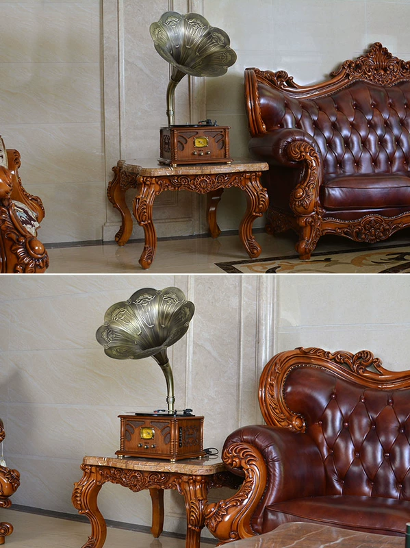 Jinmo retro phonograph âm thanh phòng khách vinyl máy ghi âm châu Âu cổ máy thanh nhạc sừng lớn máy ghi âm - Máy hát
