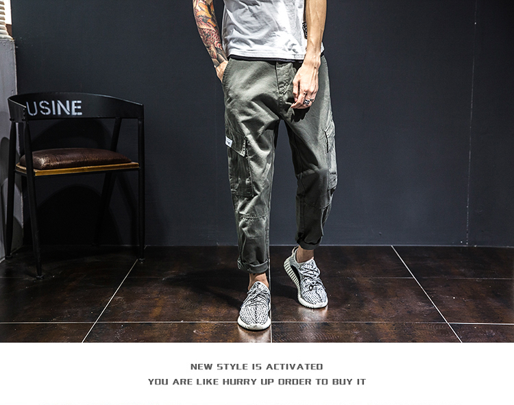 PUGESE Nhật Bản retro quần thẳng nam hoang dã lỏng lẻo thương hiệu quần âu sinh viên đơn giản overalls nam quần dài thể thao nam