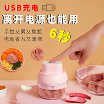 Mini wireless wringing machine Home charging Small electric stirring Multi-functional crushed meat cut with garlic cuisine Divinity