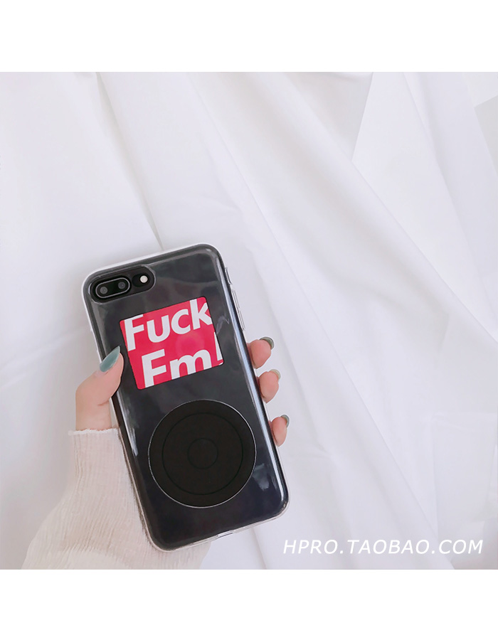 王柳雯同款卡片播放器6splus苹果x手机壳iPho