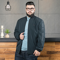 Spring and Autumn New Jacket Mens Finishing Plus Size Baseball Clothing Top Casual Jacket Fat Man