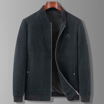 Autumn and winter extra large mens woolen coat fat middle-aged woolen top plus fertilizer plus size woolen jacket men