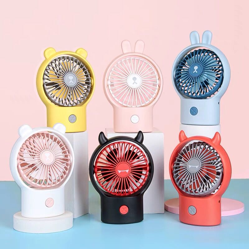 Handheld Small Bear Small Fan Mini Portable Cute Carry-on large wind student Dormitory Usb Rechargeable
