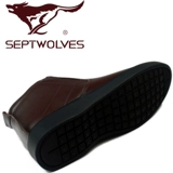 Septwolves, кожаная повседневная обувь, ботинки с молнией, европейский стиль, из натуральной кожи