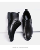 Septwolves, кожаные туфли для кожаной обуви для отдыха, удерживающие тепло летние высокие ботинки, флисовый классический костюм, из натуральной кожи