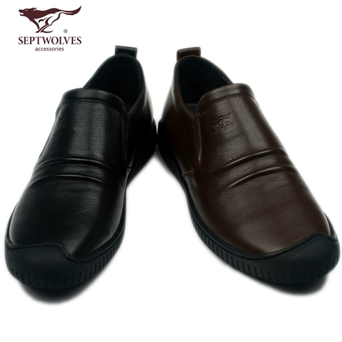 Septwolves, обувь, лоферы, трендовый чехол для отдыха для кожаной обуви, в корейском стиле, осенняя, тренд сезона, из натуральной кожи