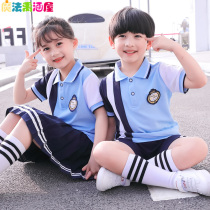 Kindergarten garden clothes summer short sleeve cotton class clothes childrens games set summer school uniforms English style