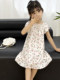Mulberry Silk Girls' Silk Nightgown Summer Short-Sleeved Pajamas for Older Children Children's Dress Princess Loungewear Thin Style