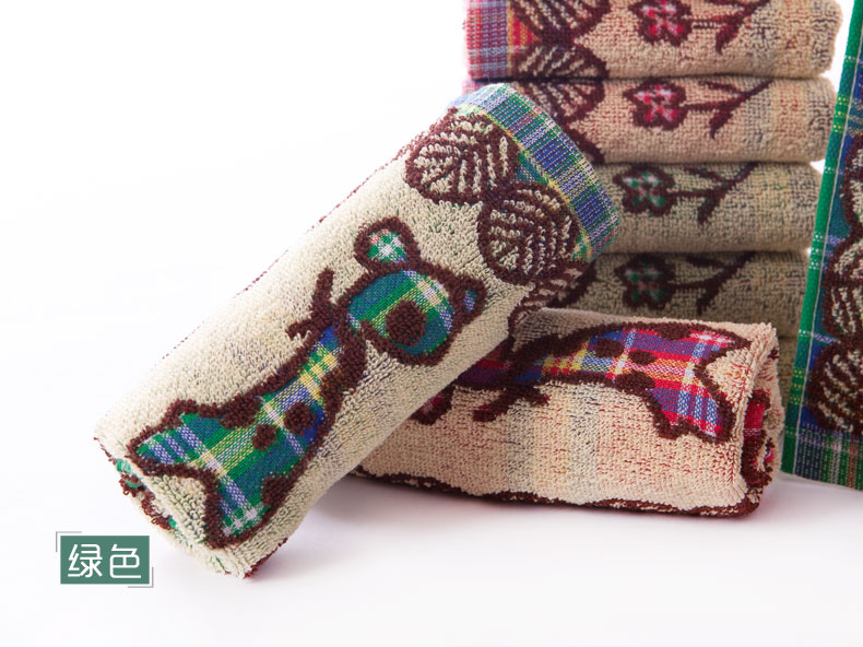 Genuine vàng số bông khăn nhỏ bông con jacquard khăn phim hoạt hình con hươu cao cổ mềm, khăn thấm bán buôn tóc khô - Khăn tắm / áo choàng tắm khăn tắm 70x140cm