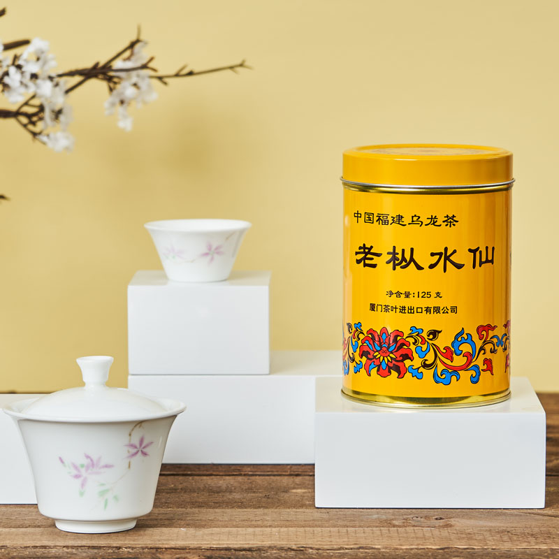 Seawall Tea Flagship AT102 Luzhou Yellow Pot 125g Canned Rock Tea Oolong Tea Old Cave Narcissus