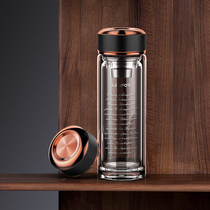 Redf brand flagship store double-layer glass mens tea cup insulation high-grade cup transparent water cup