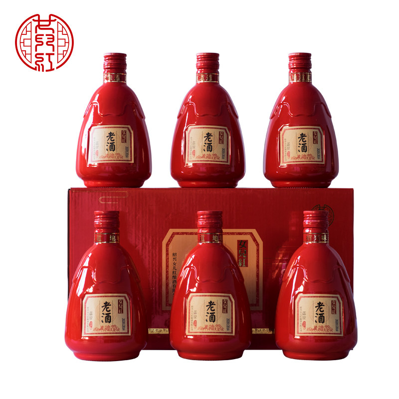 女儿红正红老酒500mlx6瓶整箱礼盒地道绍兴味手工糯米绍兴黄酒评价- 淘宝网