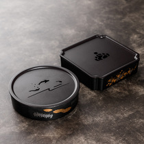 Bamboo-made pot bearing dry foam table tea bearing high-end cover bowls teapot teapot tray tea sea tea mat water storage Kung Fu tea set