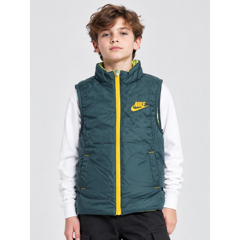 Rookie Boys' Nike Autumn and Winter Contrasting Color Stand-Up Collar down Vest Kidsren's Sports Warm Vest Nkn-Ve-P351