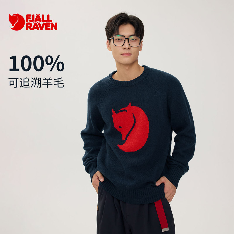 Arctic Fox 26 Autumn and Winter 100% Wool Fox Logo Pullover Knitwear Casual Loose Knitwear 12600351 Arctic Fox 26 Autumn and Winter 100% Wool Fox Logo Pullover Knitwear Casual Loose Knitwear 12600351