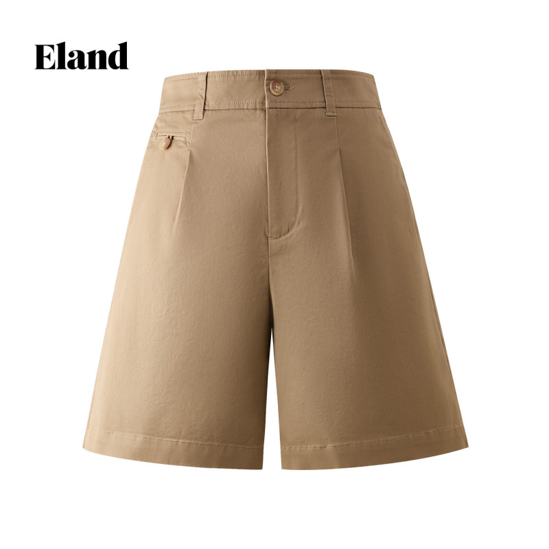 Eland Women's Shorts for Commuting, Casual College Style, Cotton Suit Pants, Wide-Leg Pants, Summer 2026 Eethg65L36 Eland Women's Shorts for Commuting, Casual College Style, Cotton Suit Pants, Wide-Leg Pants, Summer 2026 Eethg65L36