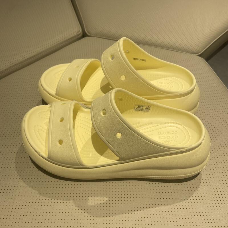 Crocs Crocs Puff Sandals Crocs Shoes Women's Wedge Sandals Summer Outdoor Slippers Men's | 207670-76O