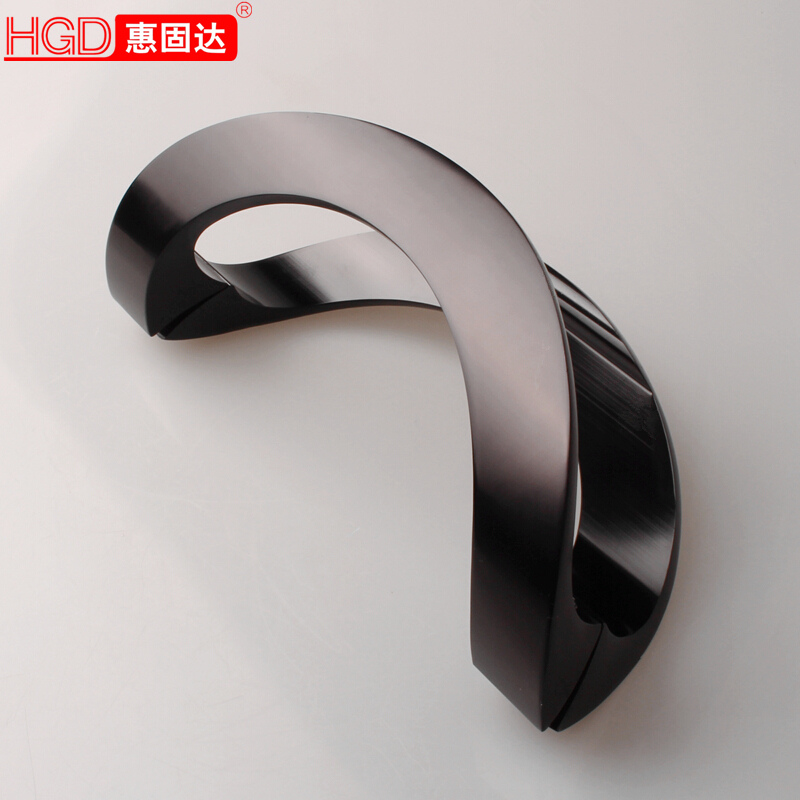 Tay nắm cửa nhôm kính không gian chắc chắn Trung tâm mua sắm văn phòng hình bán nguyệt cửa kim loại trượt cửa gỗ tay nắm phòng tắm