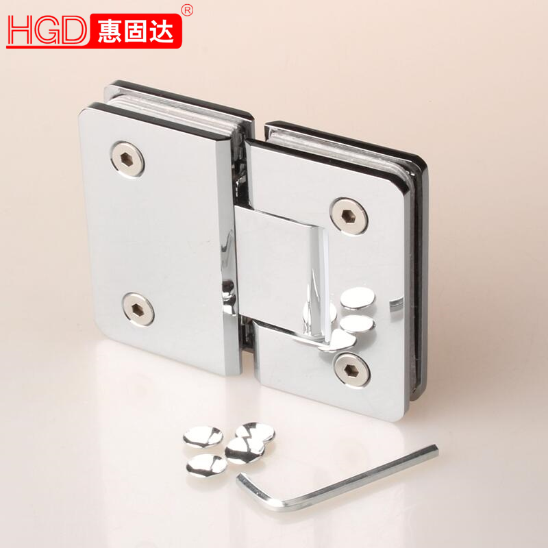 Copper Glass Bathroom Clip Without Frame Glass Door Hinge Glass Hinge Shower Room Flush room glass clip 180 degrees