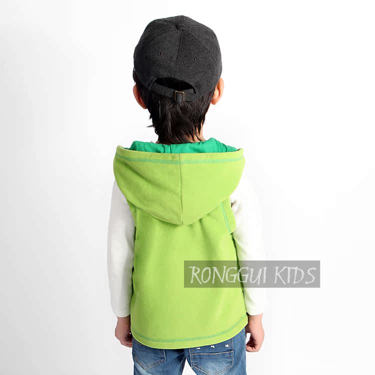 Mất bé trai Áo vest bé trai Mặc áo trẻ em Mùa thu Lông cừu Áo khoác bé gái trùm đầu mùa thu và mùa đông quần áo trẻ em cao cấp