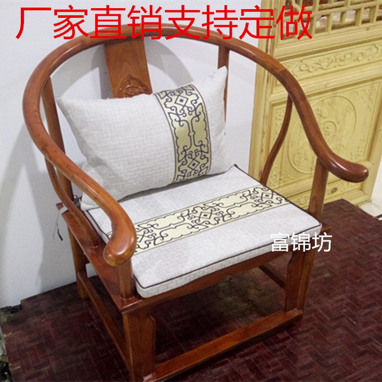 Cổ gỗ gụ sofa đệm sĩ quan Taishi ghế tròn ghế trà ghế đệm gỗ gụ ghế Trung Quốc đồ nội thất lanh mat thảm lót ghế sofa