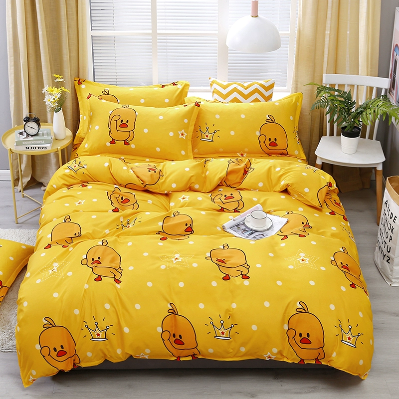 Net 1.8 đỏ giường Bốn nam và nữ ký túc xá phòng ngủ đơn ba mảnh 1,5 mét gắn tấm - Bộ đồ giường bốn mảnh