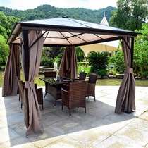 Outdoor Pavilion courtyard garden awning iron pavilion tent Villa aluminum alloy mobile four corner pavilion Canopy Canopy