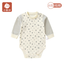 Decimal Point Child Clothing Baby Khau Spring Autumn Year New Pint Triangle Climbing Clothing Cotton Newborn Shoulder Buckle Single Layer