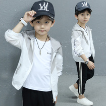 Childrens sunscreen clothes boys summer clothes 2021 new lightweight jacket middle and large childrens summer breathable Korean version of foreign style