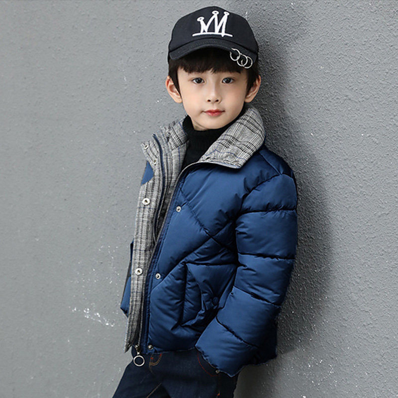 Boy's winter clothing jacket 2023 new winter autumn winter cotton clothes CUHK children thickened children winter cotton padded jacket tidal-Taobao