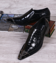 Fashion iron toe new shoes Japanese and Korean version trend single shoes personality fashion hairdresser leisurely hairdresser leather shoes