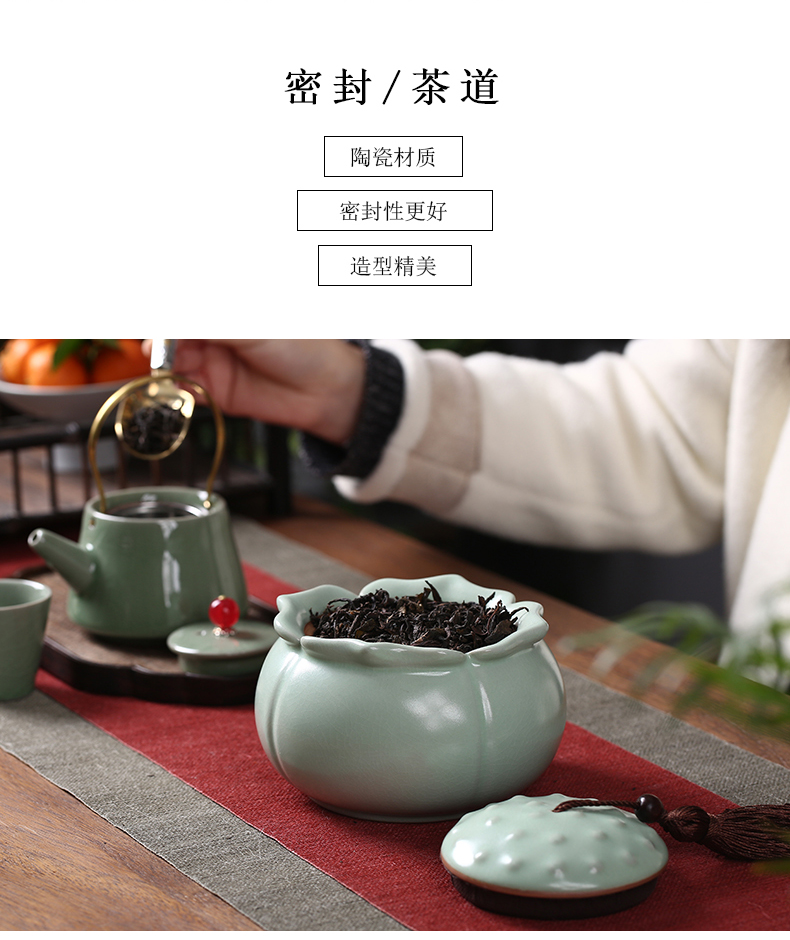 Chang your up crown ceramic tea jar half jins home when creative well keep storage POTS sealed ceramic pot