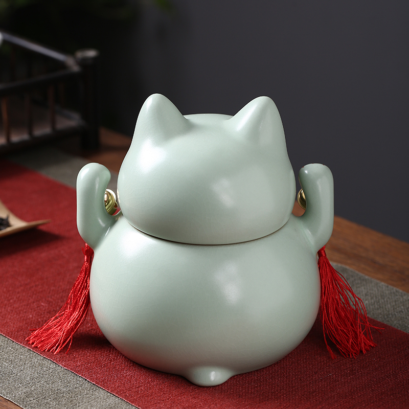 Chang plutus cat ceramic crown caddy fixings your up with dried fruit large seal storage tank sitting room adornment tea tins