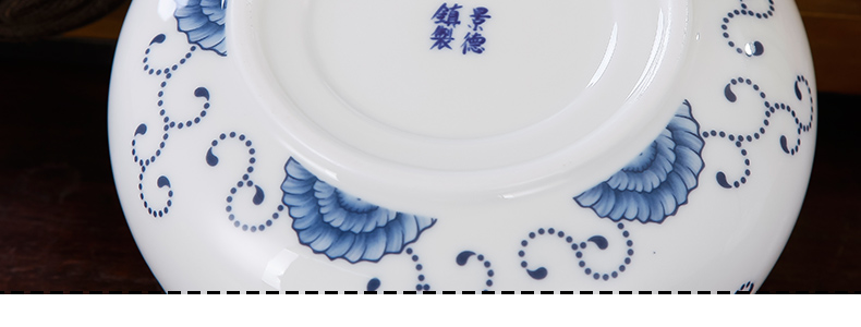Wash to the crown, jingdezhen ceramic kung fu tea tea accessories from the sea, blue and white series