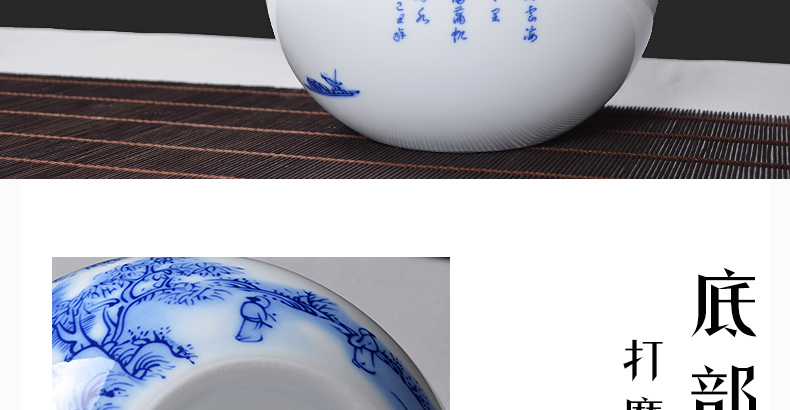 Chang ceramic crown caddy fixings large POTS sealed tank capacity 2 jins half tieguanyin with blue and white porcelain household gift box