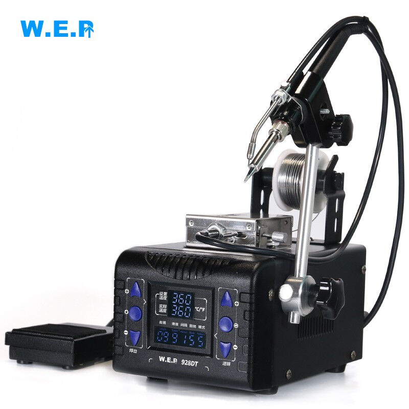 W E P928DT automatic soldering machine pedal-out tin welding desk automatic tin soldering iron high-power soldering machine-Taobao