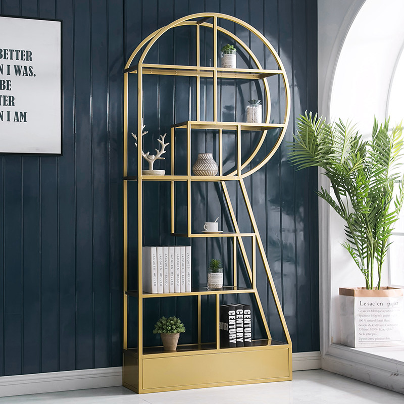 Nordic Separator Shelf Brief Partition Office Bookshelves Landing Industrial Wind Multilayer Shelving Creative Show Shelf