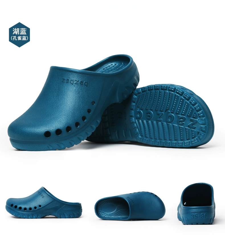 ZaqZeq/Tanhe medical operating room slippers toe-toe shoes non-slip male and female doctors and nurses experimental shoes clogs