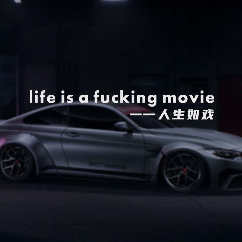 Life Is a Fucking Movie Life Is Like a Play, Auntie, Hello*You'Re Old*Edison Chen Personalized Car Sticker