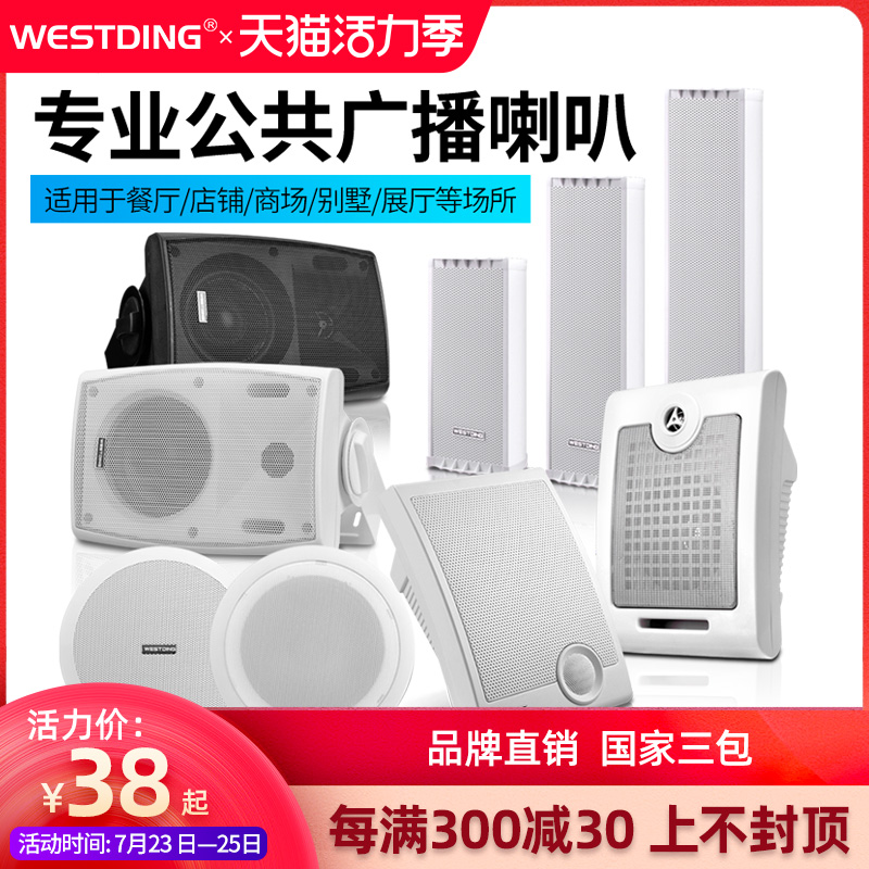 Westin outdoor waterproof sound column Outdoor wall-mounted sound School garden background music Public broadcasting speaker