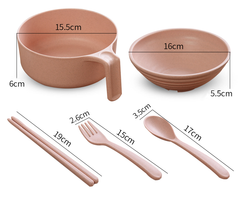 Hộ gia đình phủ rơm lúa mì bộ đồ ăn bộ ký túc xá sinh viên có nắp lớn bát mì ăn liền Nhật Bản mì ăn liền bát ăn trưa - Hộp cơm điện sưởi ấm hộp cơm cắm điện hút chân không