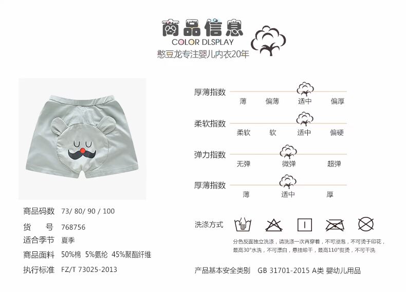 Thận Đậu rồng Quần short bé Baby Quần mông lớn Quần bé trai Cô gái Quần PP Lớn Mặc Quần Cotton Váy mùa hè - Quần đồ bộ cho bé gái