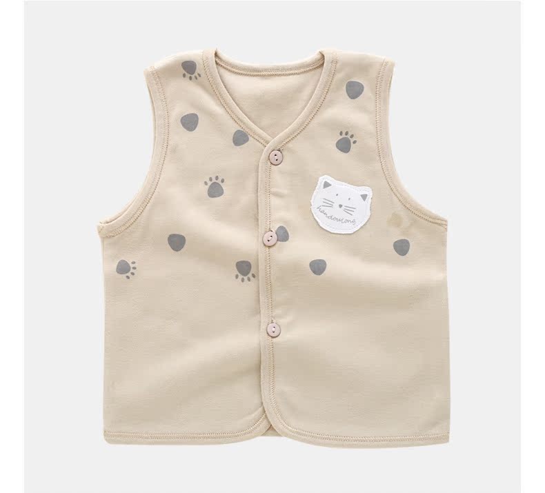 Áo vest bé gái cotton bé gái vest bé trai hai lớp mùa thu trẻ em mỏng vest mùa xuân và mùa thu vest ngoài mặc shop trẻ em