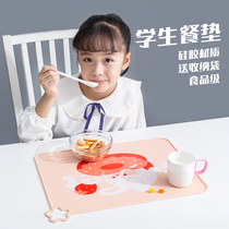 Student Dining Mat Children 1st Grade Silicone Table Mat Elementary School Kids Lunch Mat Waterproof Anti-Oil Folding Heat Insulation Mat