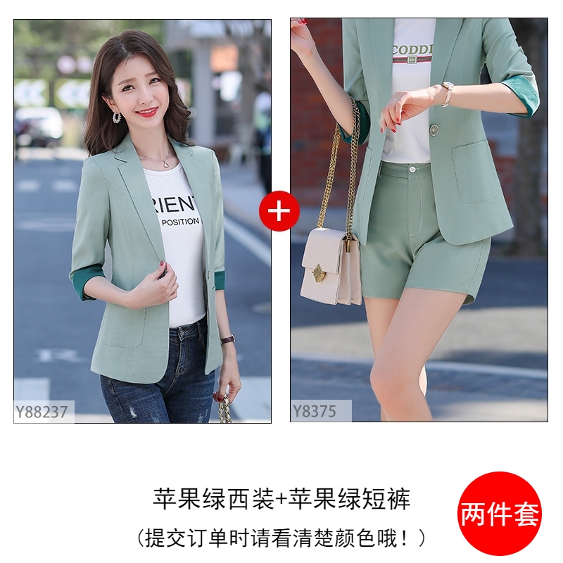 Suit phù hợp với phụ nữ mùa hè phiên bản Hàn Quốc tính khí giáo viên thời trang chuyên nghiệp mặc mỏng phù hợp với nhỏ giản dị chính thức quần áo bảo hộ