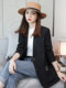 Khaki suit jacket female 2022 new high-end sense fried street casual Korean version spring and autumn large size small suit top