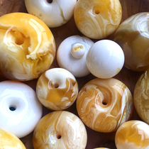 Zixu live broadcast specializes in raw mineral beeswax single bead natural amber pendant bracelet ring monster Russian beeswax