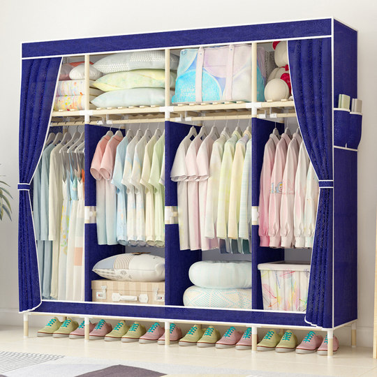 Wardrobe Solid Wood Simple Modern Economic Sliding Door Assembly