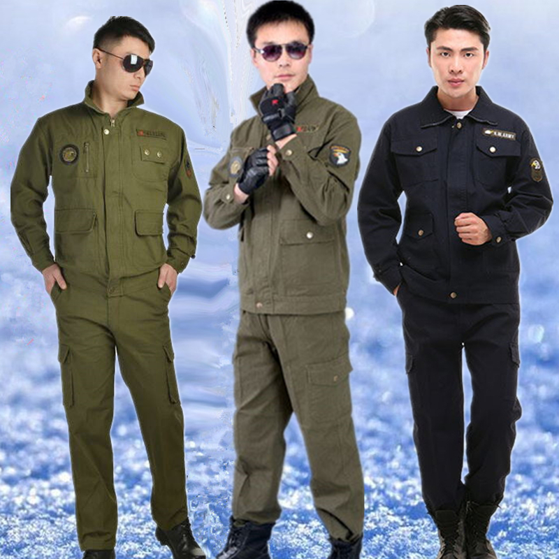 Pure cotton camouflage suit men's military uniform men's suit special soldier spring and autumn women's long-sleeved labor protection suit wear-resistant overalls