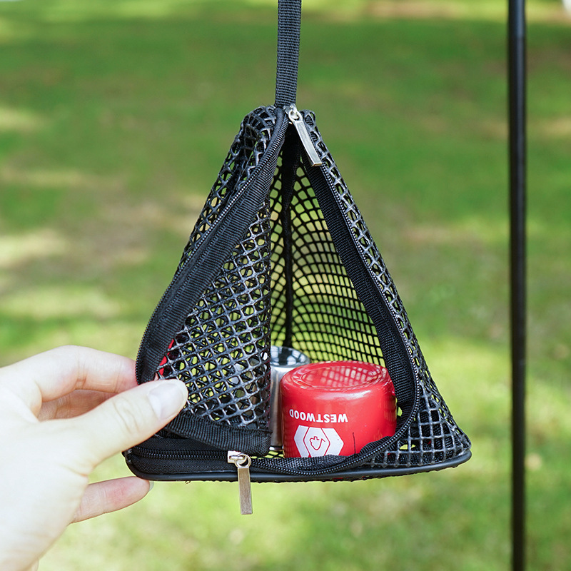 Camping hanging net storage basket hanging net bag outdoor picnic tableware sundries sun net foldable storage storage net